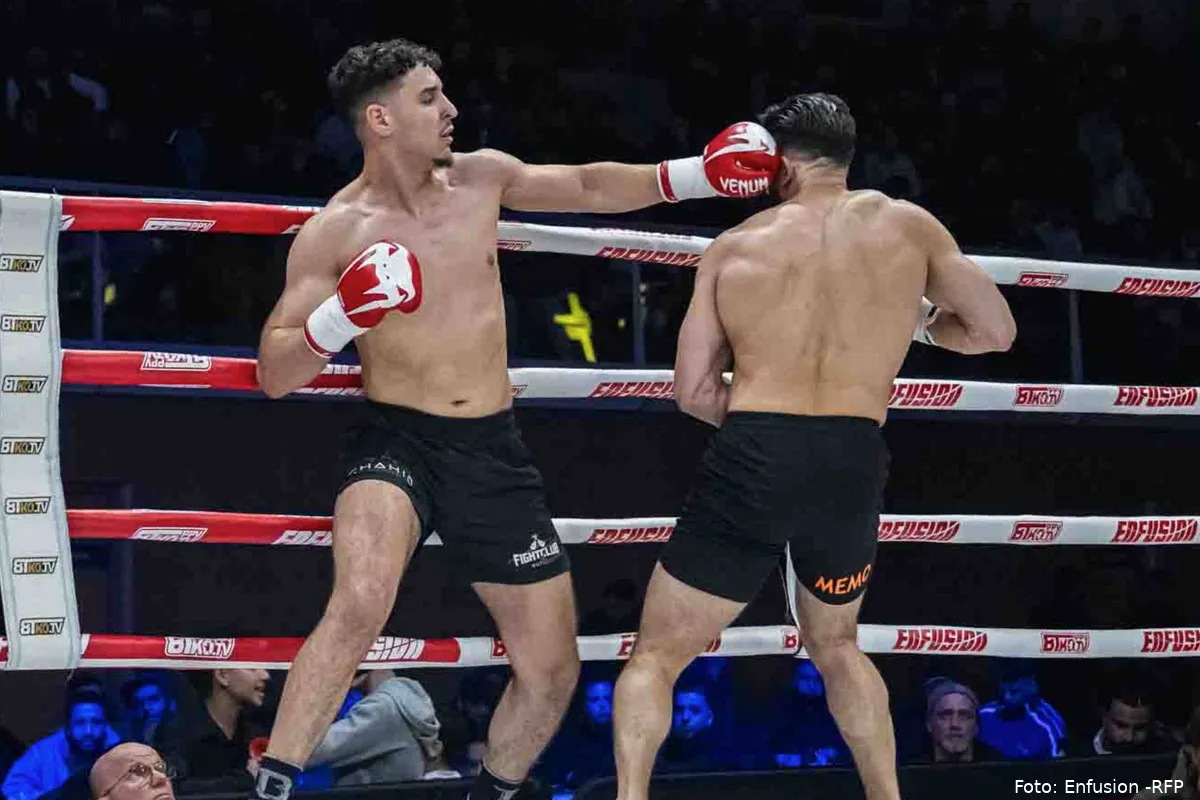 'Dit is waarom we kickboksen kijken' – Enfusion-vechter Hammouti raakt vol met backfist