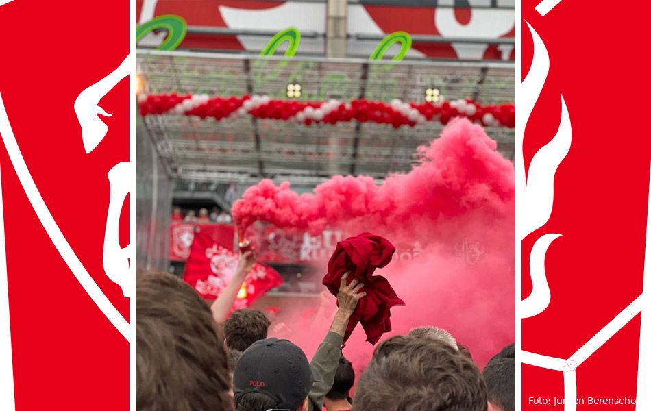 Video's: Stemming zit er goed in bij de Twente-supporters bij de Veste