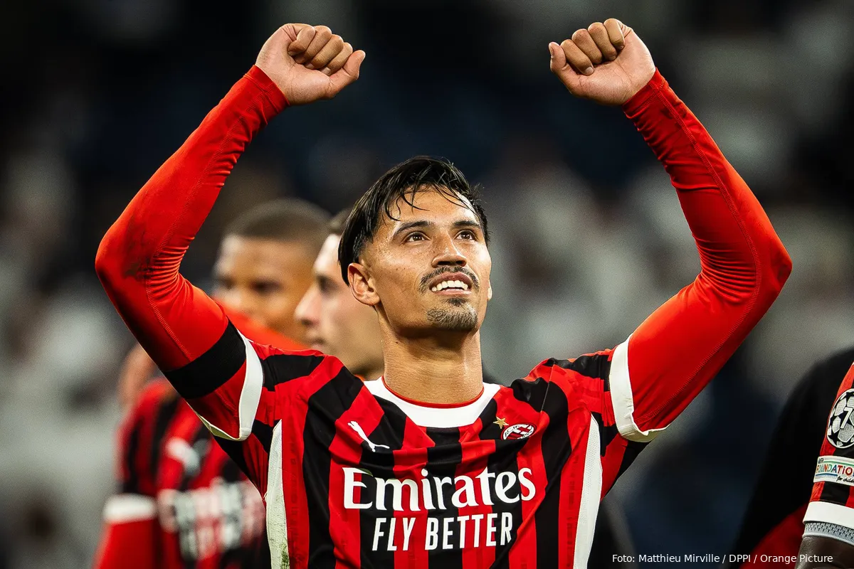 tijjani reijnders juicht real madrid ac milan 2024 2025