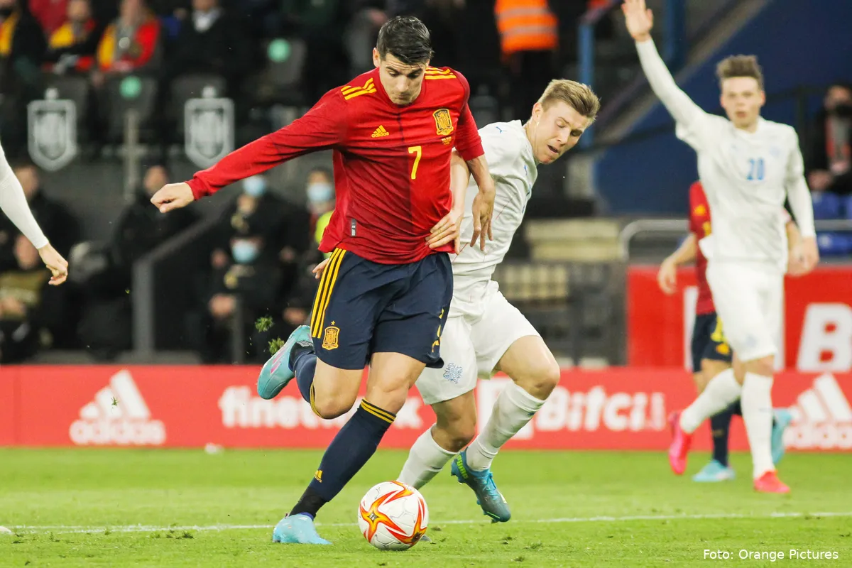 alfons sampsted alvaro morata spanje ijsland vriendschappelijke interland