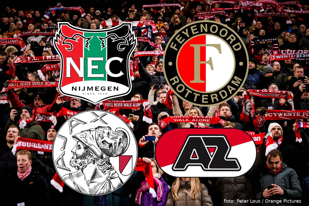 supporters-fc-twente-sjaaltjes-logos-nec-nijmegen-feyenoord-ajax-az