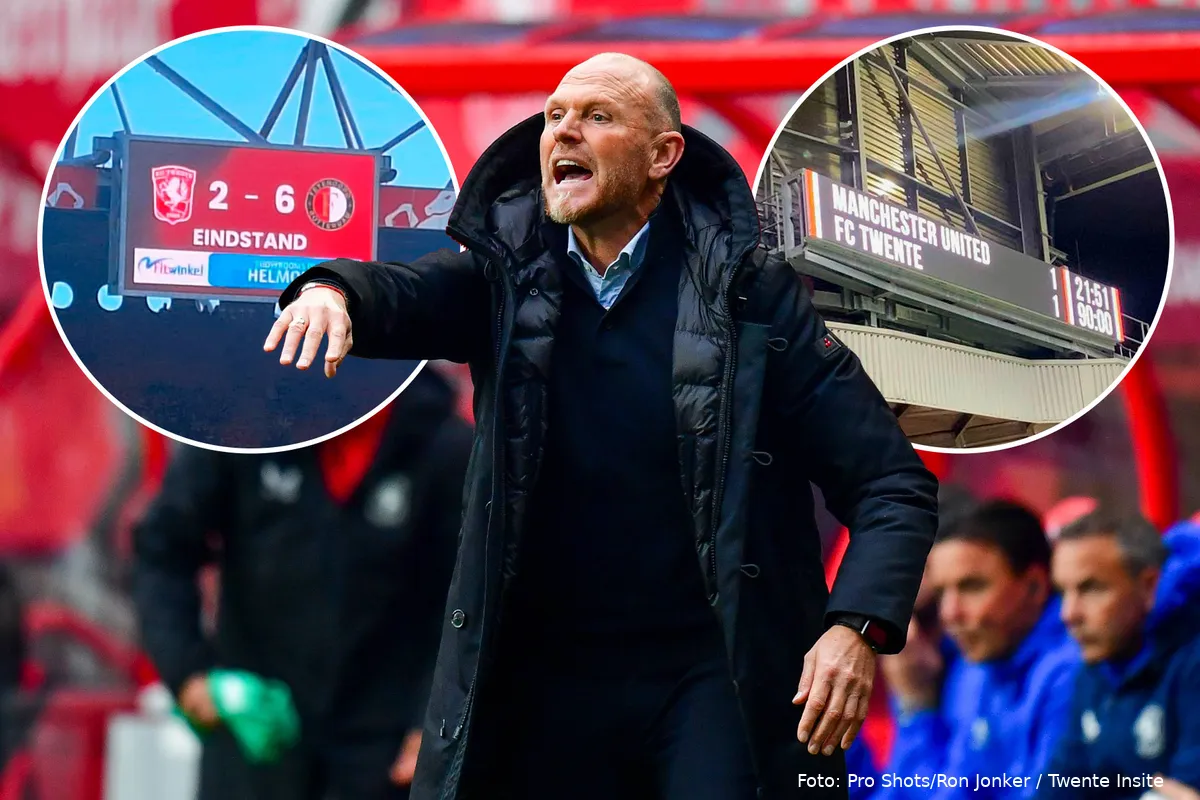 joseph oosting scoreborden fc twente feyenoord 2 6 manchester united fc twente 1 1
