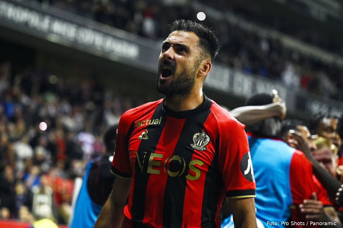 gaetan laborde close up juicht ogc nice as monaco 2024 2025