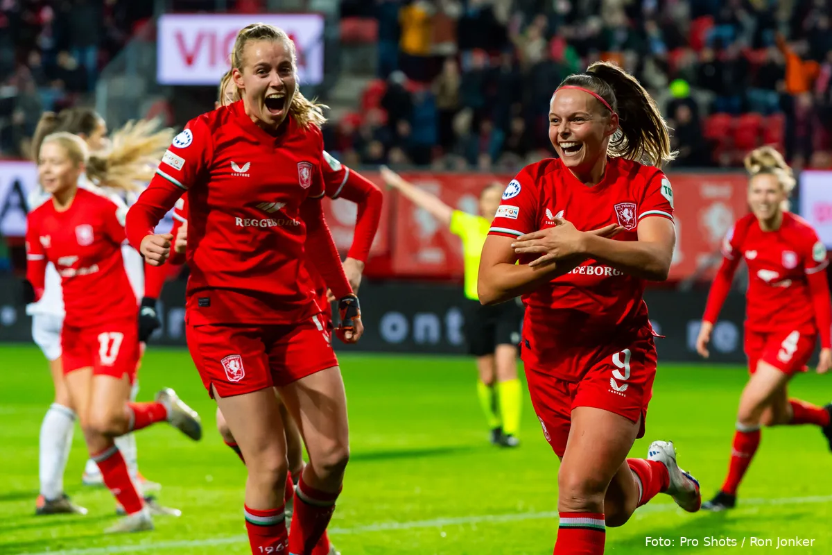 jaimy ravensbergen juicht fc twente real madrid womens champions league 2024 2025