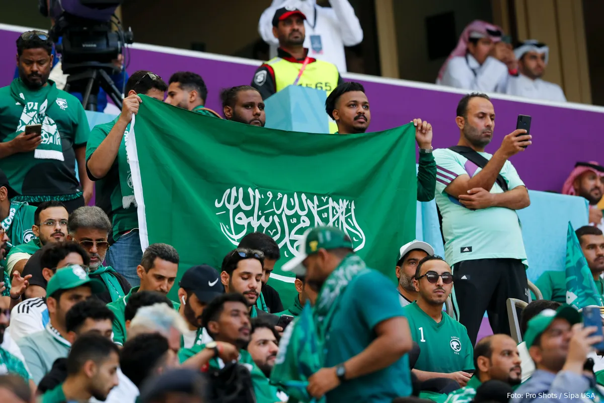 vlag saudi arabie tijdens wk 2022 qatar