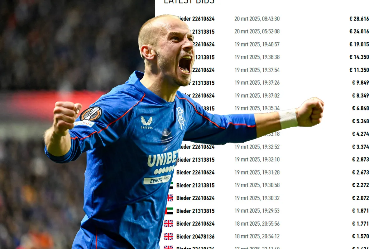 vaclav cerny juichen passie rangers fc 2024 2025 biedingen shirt