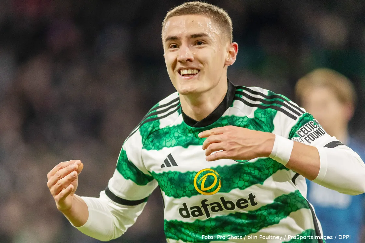 gustaf lagerbielke na goal tegen feyenoord champions league 2023 2024