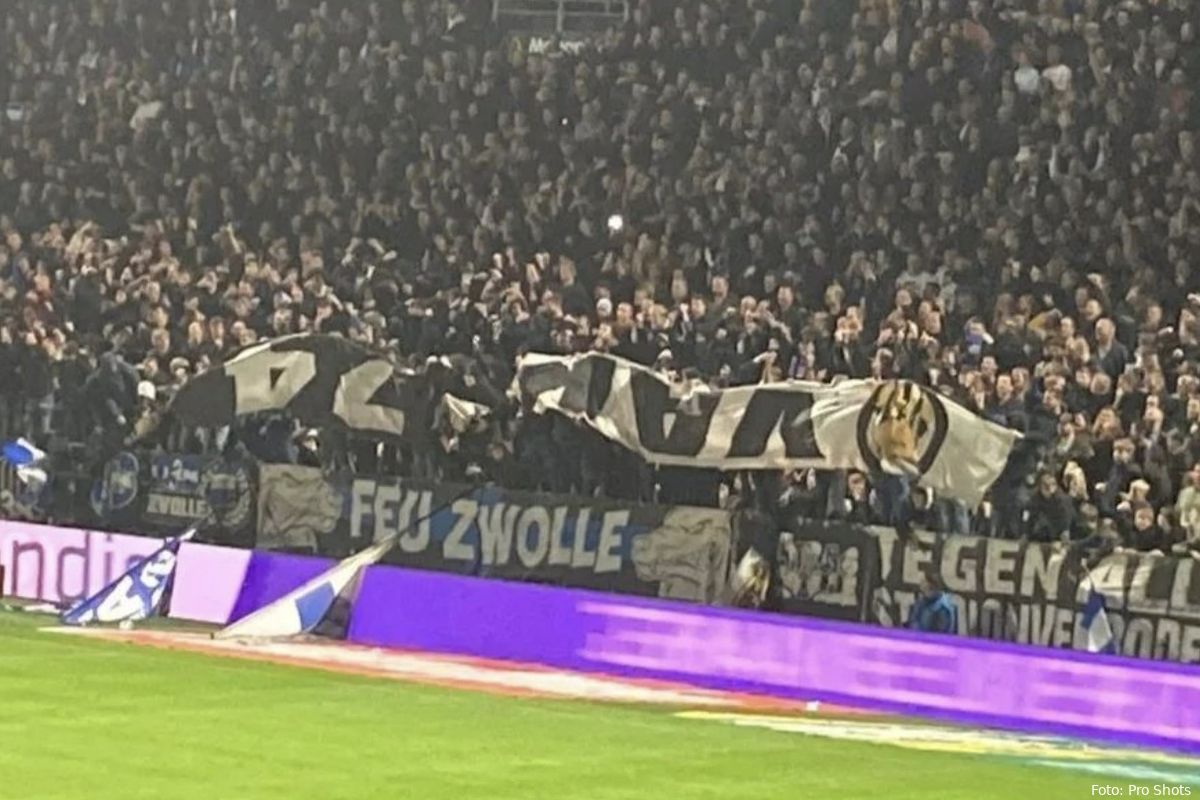 PEC-fans verscheuren gestolen spandoek: Heracles-fans woest en slopen stadion