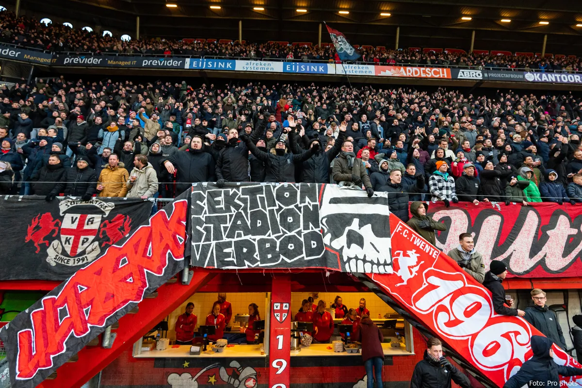 Uitvak zondag voor groot deel leeg, rest van het stadion bijna uitverkocht