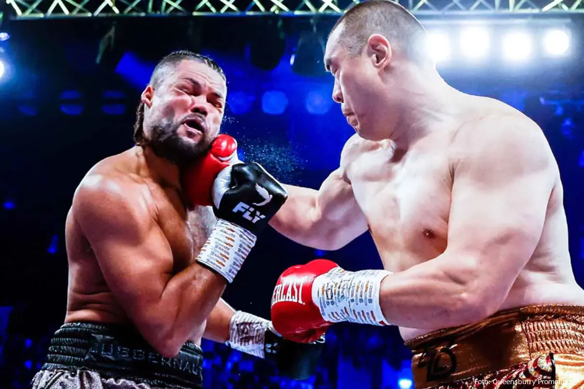 Zhilei Zhang verbluft bokswereld met winst op voorheen ongeslagen Joe Joyce