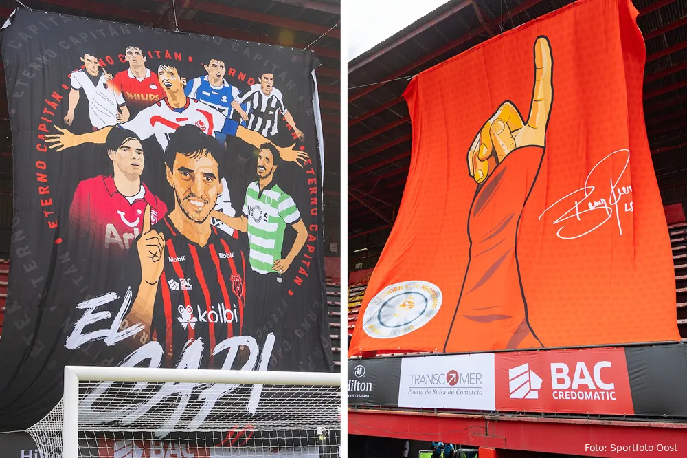 Foto's: Schitterende spandoeken als eerbetoon aan Bryan Ruiz