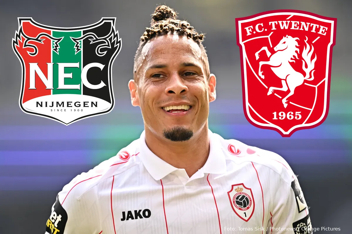 tjaronn chery lacht rsc anderlecht royal antwerp fc 2024 2025 nec nijmegen fc twente logos