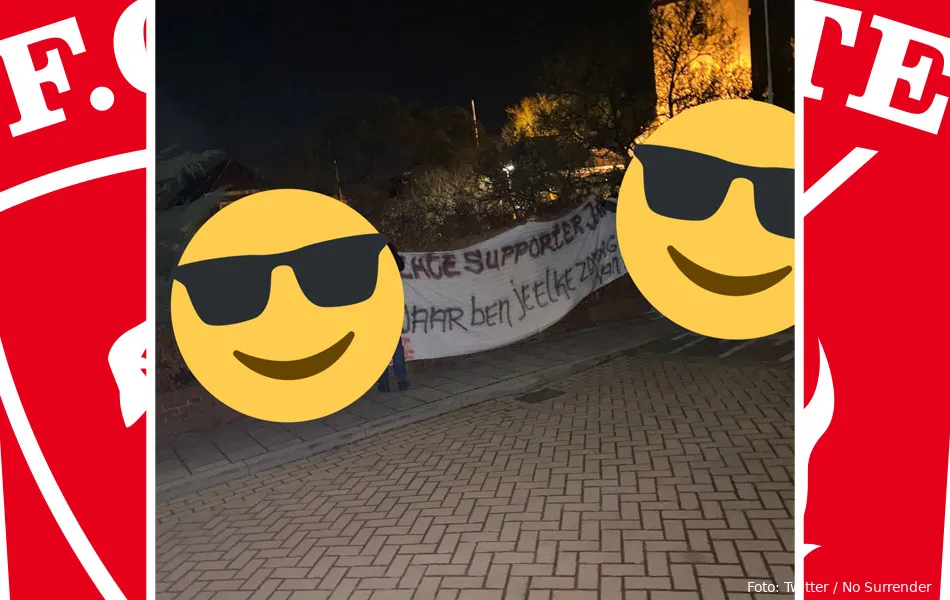 Jan reageert sportief op spandoek: "Als je uitdeelt, moet je ook kunnen incasseren