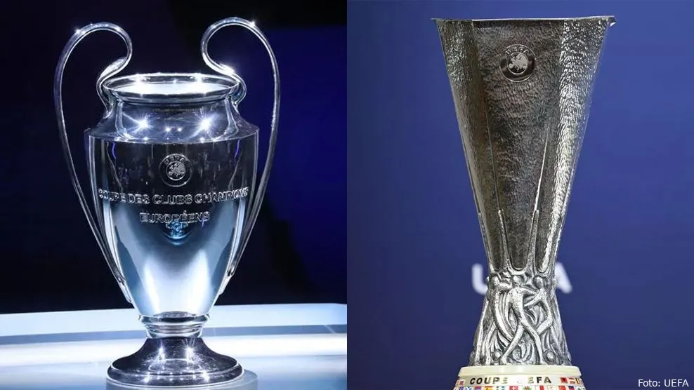 champions league europa league trofeeen bekers
