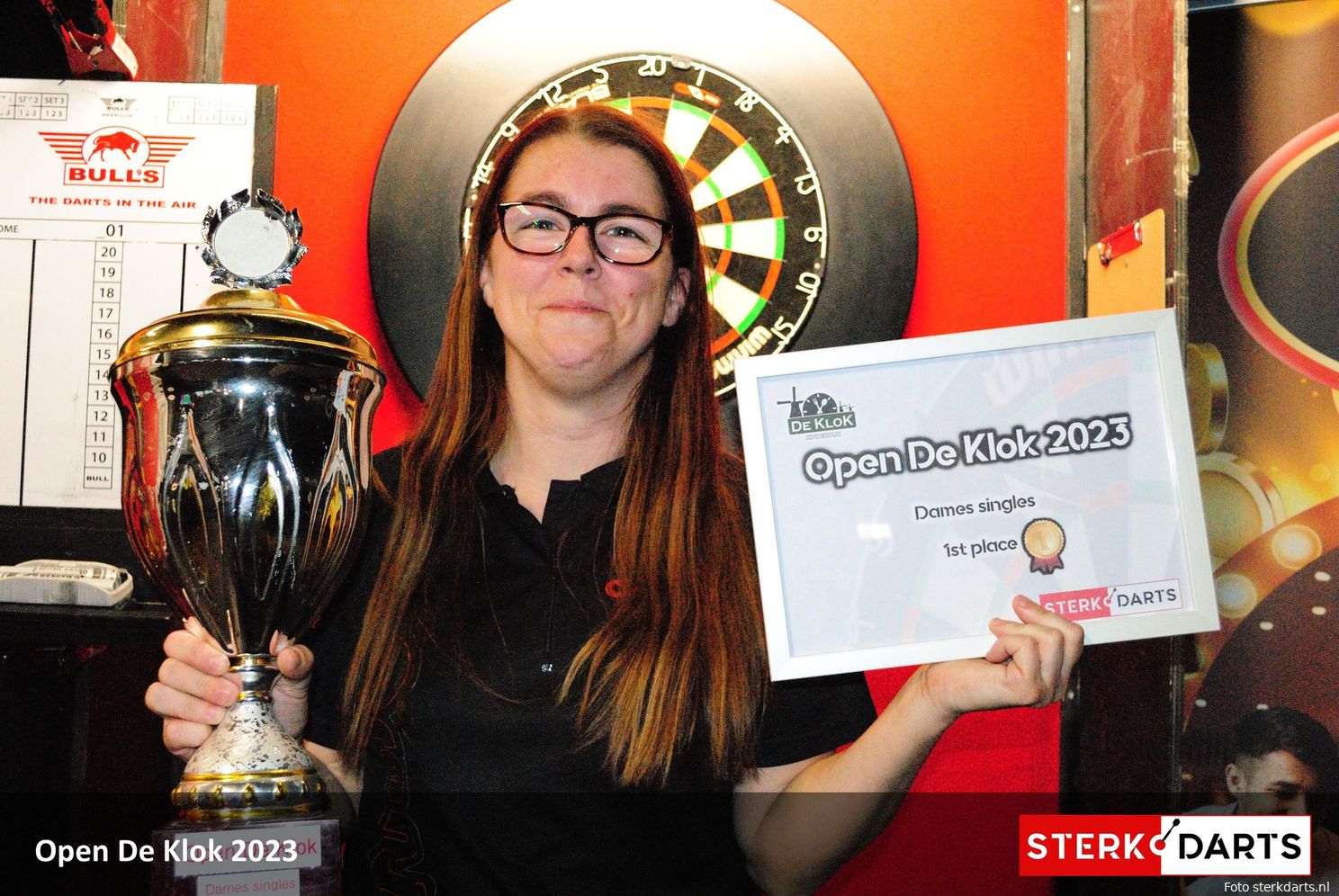 Tonny Veenhof en Lincy Gloudemans winnen het Sterkdarts Open De Klok 2023