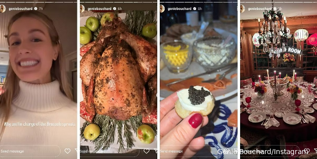 Gauff, Bouchard and other top tennis stars celebrate Thanksgiving