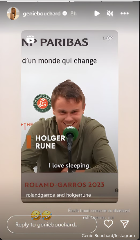 "Finally found someone as obsessed with sleep as I am": Bouchard jokes after Rune remark about sleeping