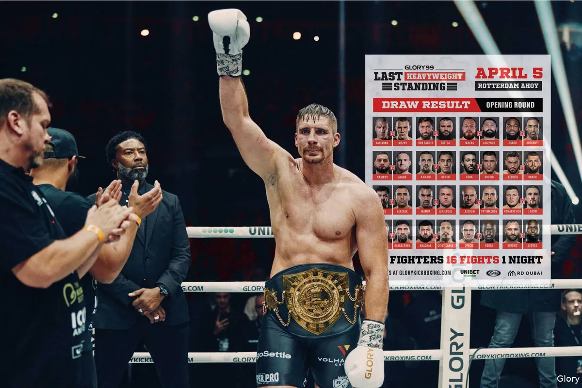 Rico Verhoeven toch in Glory-toernooi na blessure Jurjendal?