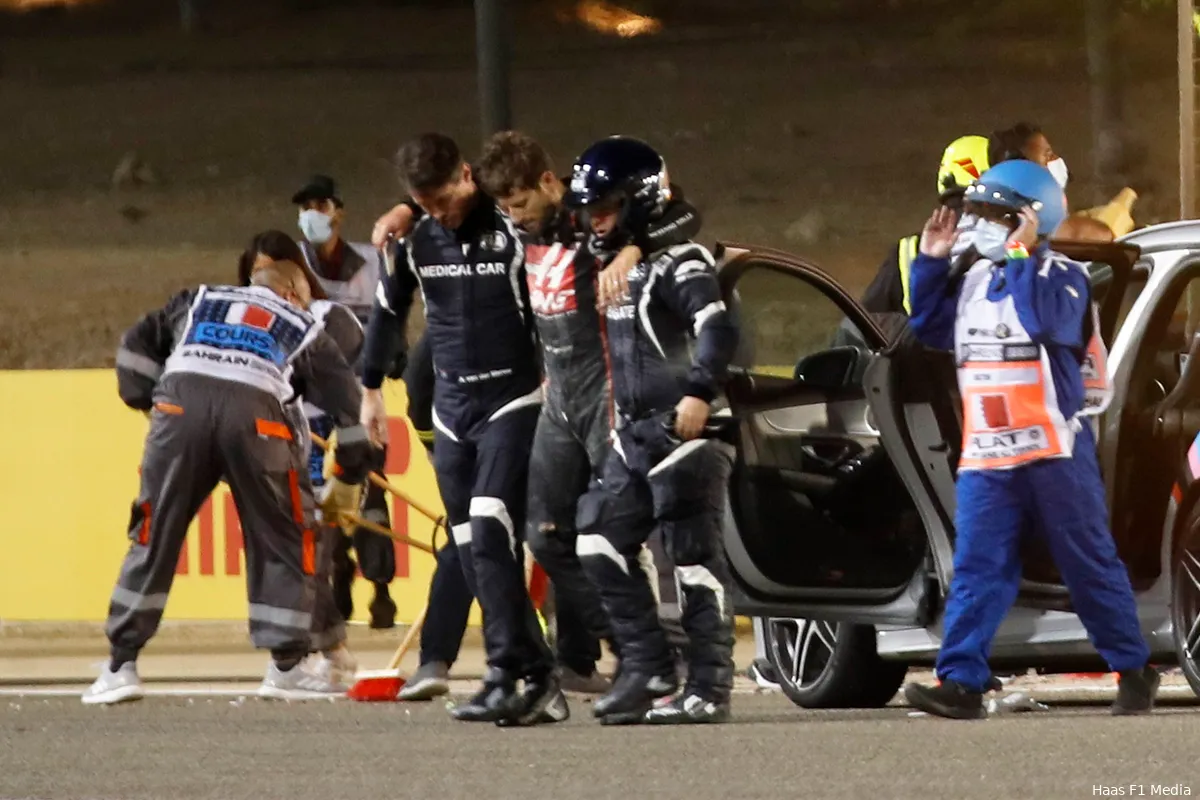 grosjean bahrein crash 3