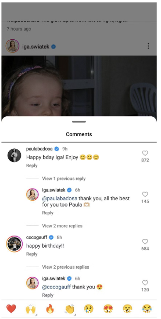 Gauff and Badosa among well wishers to Swiatek after celebrating 22nd birthday as World No.1 responds to comments