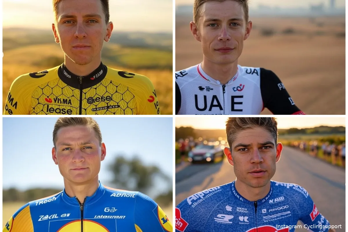 wout van aert tadej pogacar jonas vingegaard mathieu van der poel