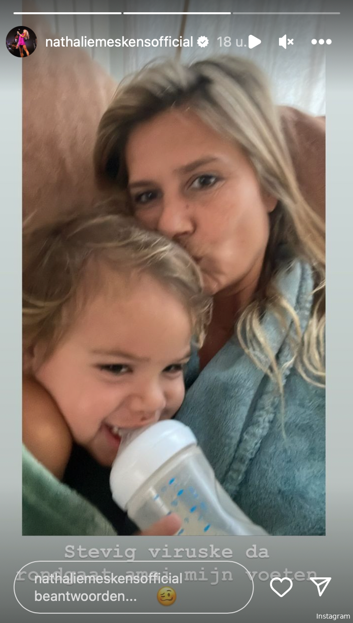 Nathalie Meskens heeft droevig nieuws over haar dochtertje Lima