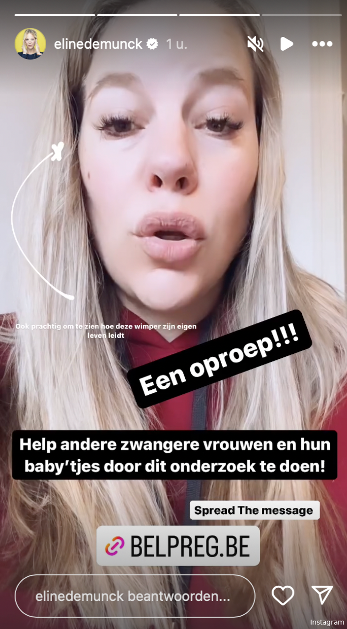 Hoogzwangere Eline De Munck heeft droevig nieuws te melden