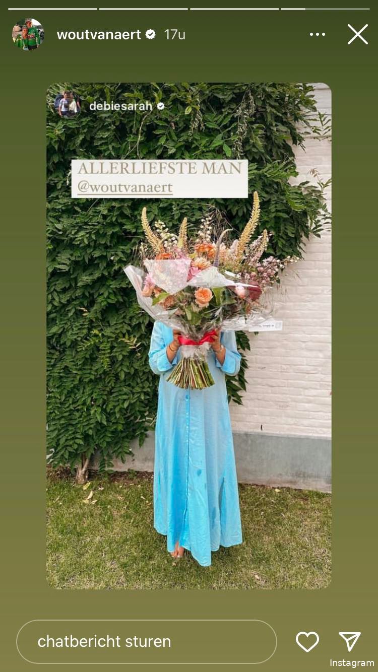 Prachtig wat Wout van Aert vlak voor Tour de France doet voor hoogzwangere Sarah De Bie: "Allerliefste man"