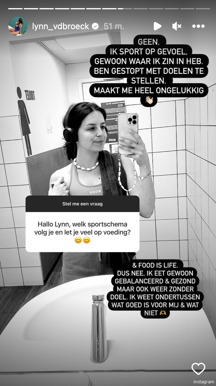 Bron: Instagram Stories @lynn_vdbroeck