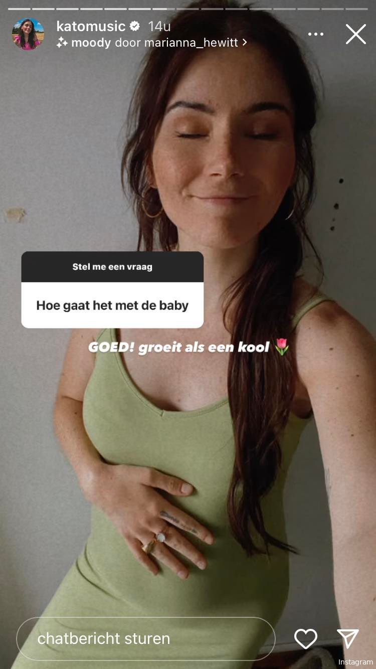 Zwangere Kato Callebaut deelt wondermooi kiekje van bolle buik: "Groeit als kool"