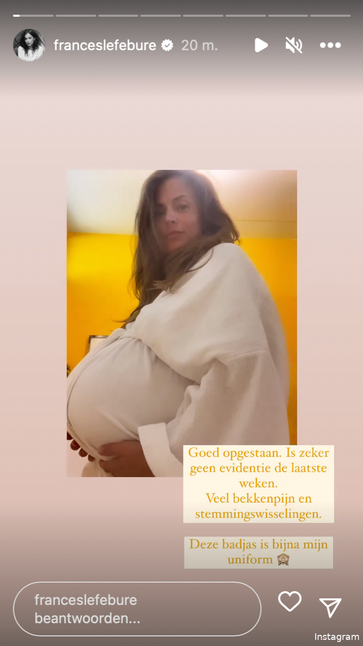Hoogzwangere Frances Lefebure heeft slecht nieuws te melden