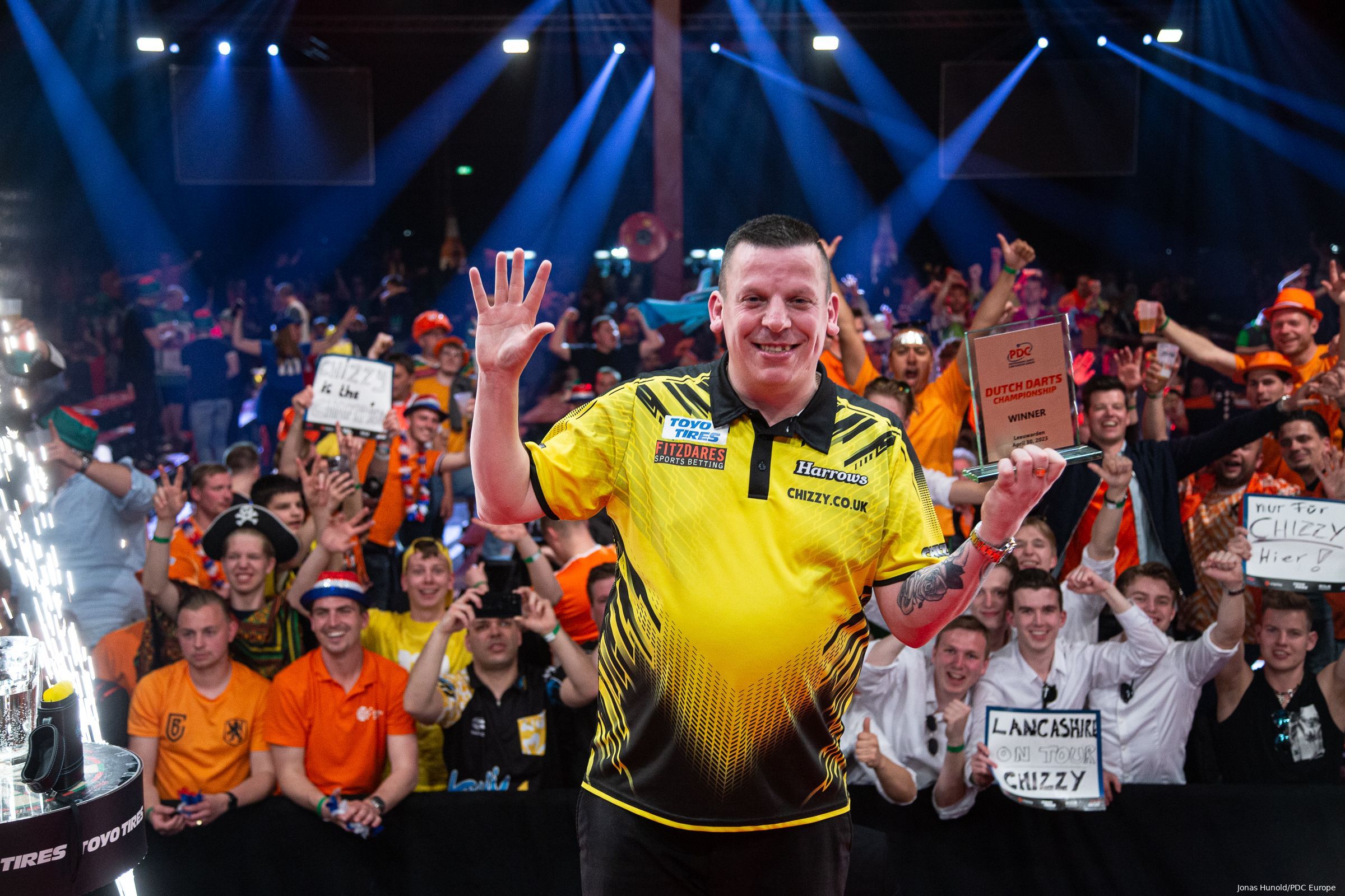 Dave Chisnall hat es geschafft, die niederländische Dutch Darts Championship 2023 zu gewinnen.