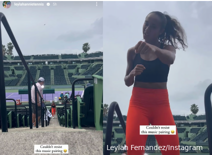 Leylah Fernandez brings out inner Rocky while training for Miami: "Couldn't resist"
