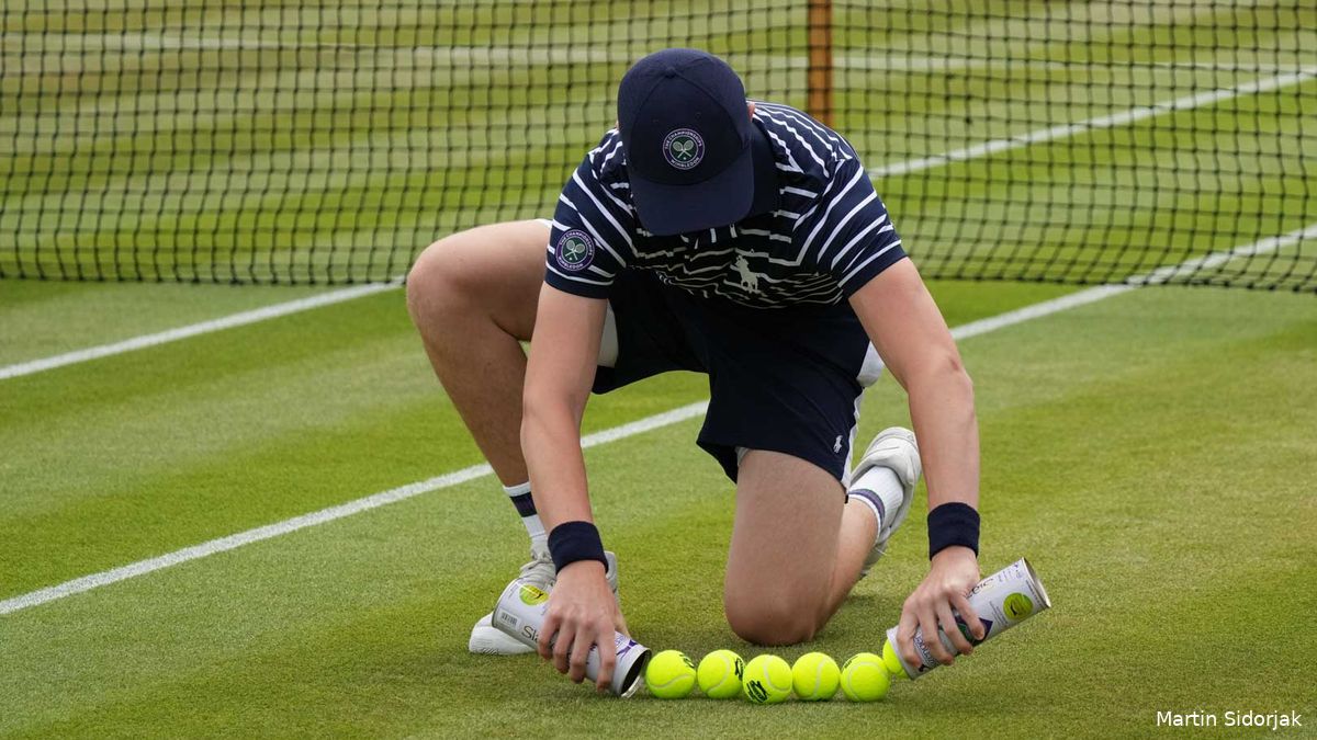 WATCH Ball Boys Join Play During Legends' Doubles Match At Wimbledon