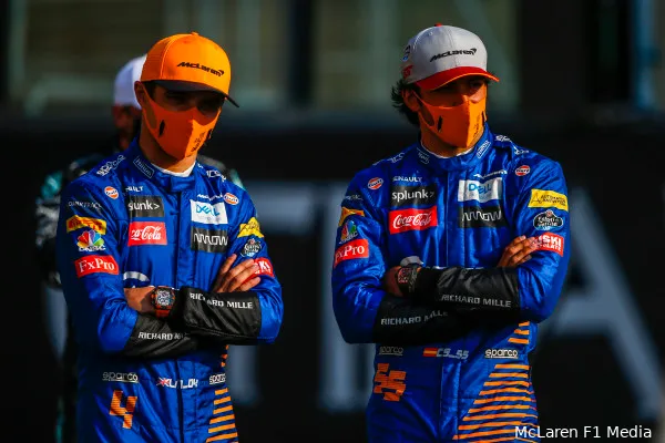 carlos sainz en lando norris