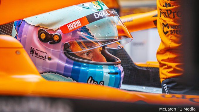 Beelden: Ricciardo rijdt eerste ronden voor McLaren op Silverstone