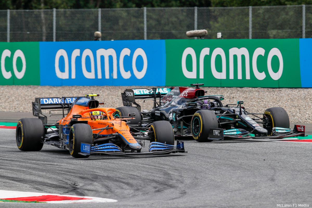 Norris na GP Oostenrijk: 'Eigenlijk heb ik Hamilton er gewoon langs gelaten'