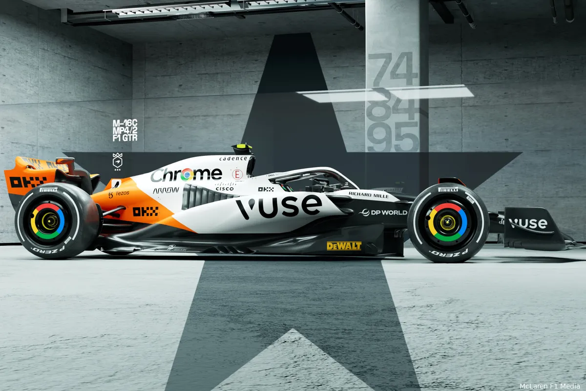 McLaren onthult speciale Triple Crown-livery voor komende twee Grands Prix