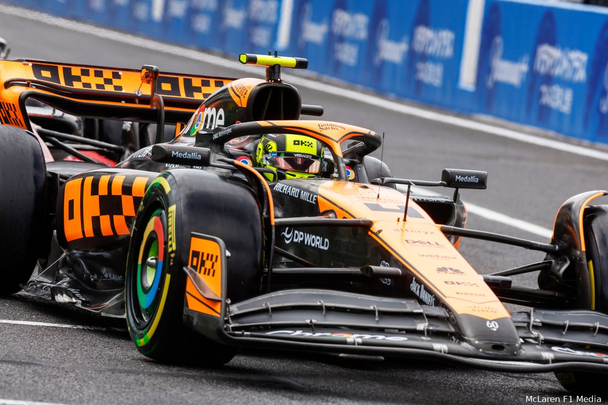 Norris blij verrast door snelheid McLaren: 'Dat hadden we echt niet verwacht!'