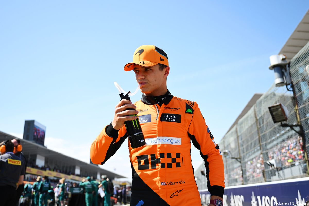 Norris teleurgesteld door strategie McLaren: 'Alsof je een verloren strijd voert'