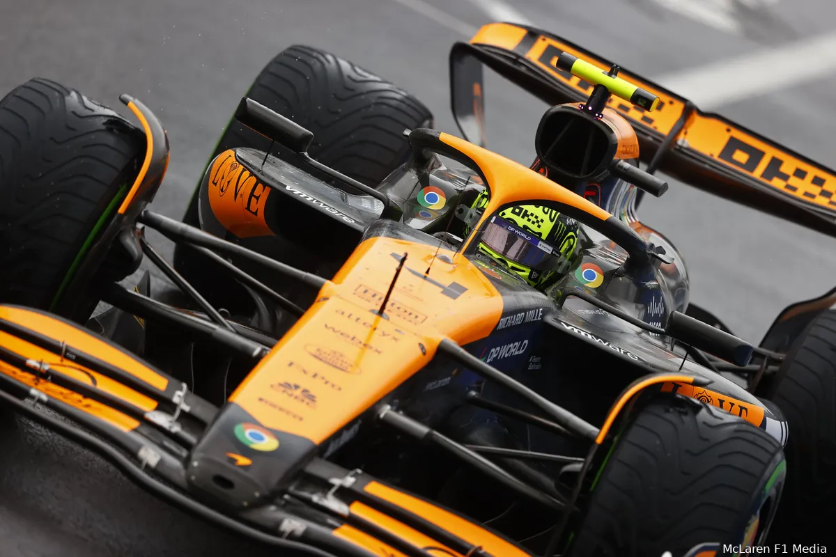lando norris mcl38 mclaren regen spa belgie 2024 18