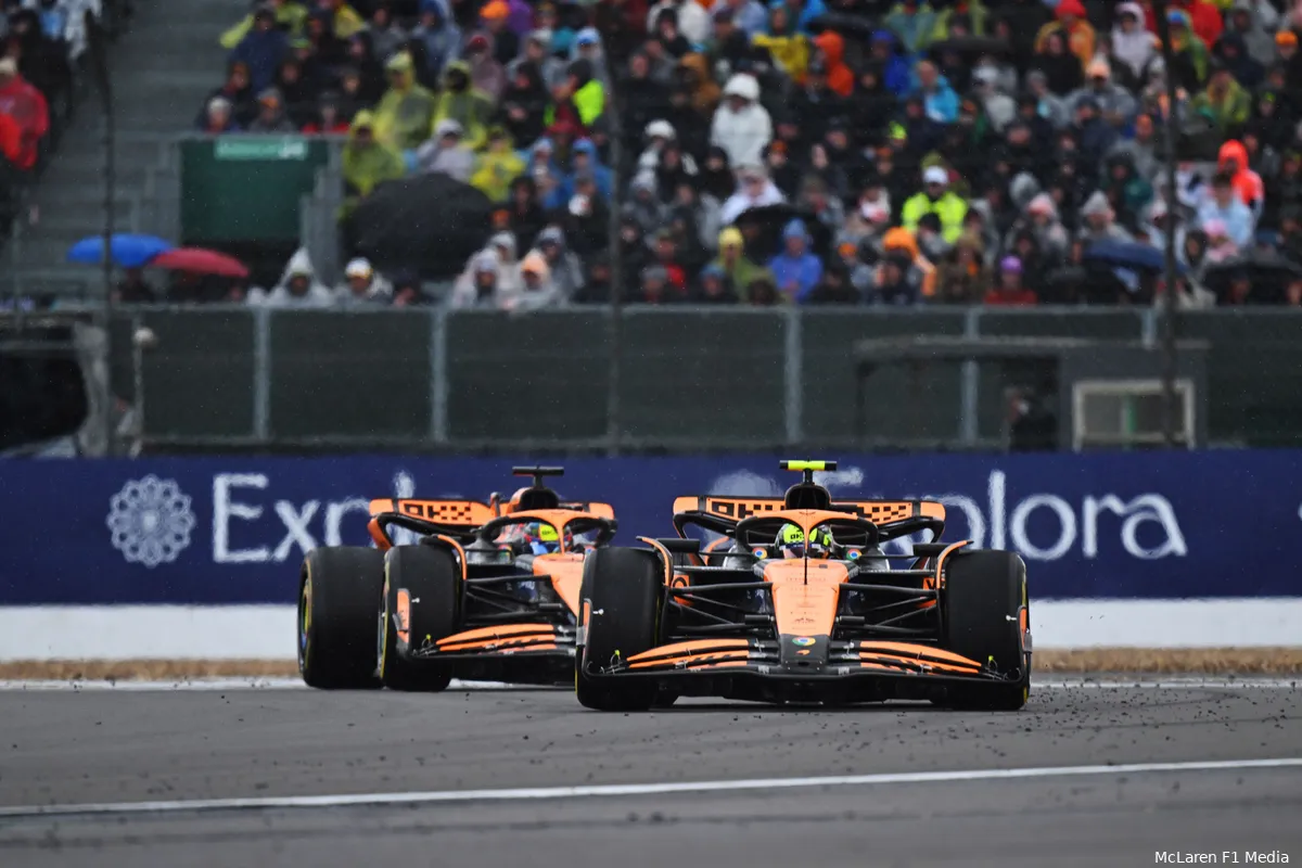lando norris mclaren racedag silverstone 2024 oscar piastri