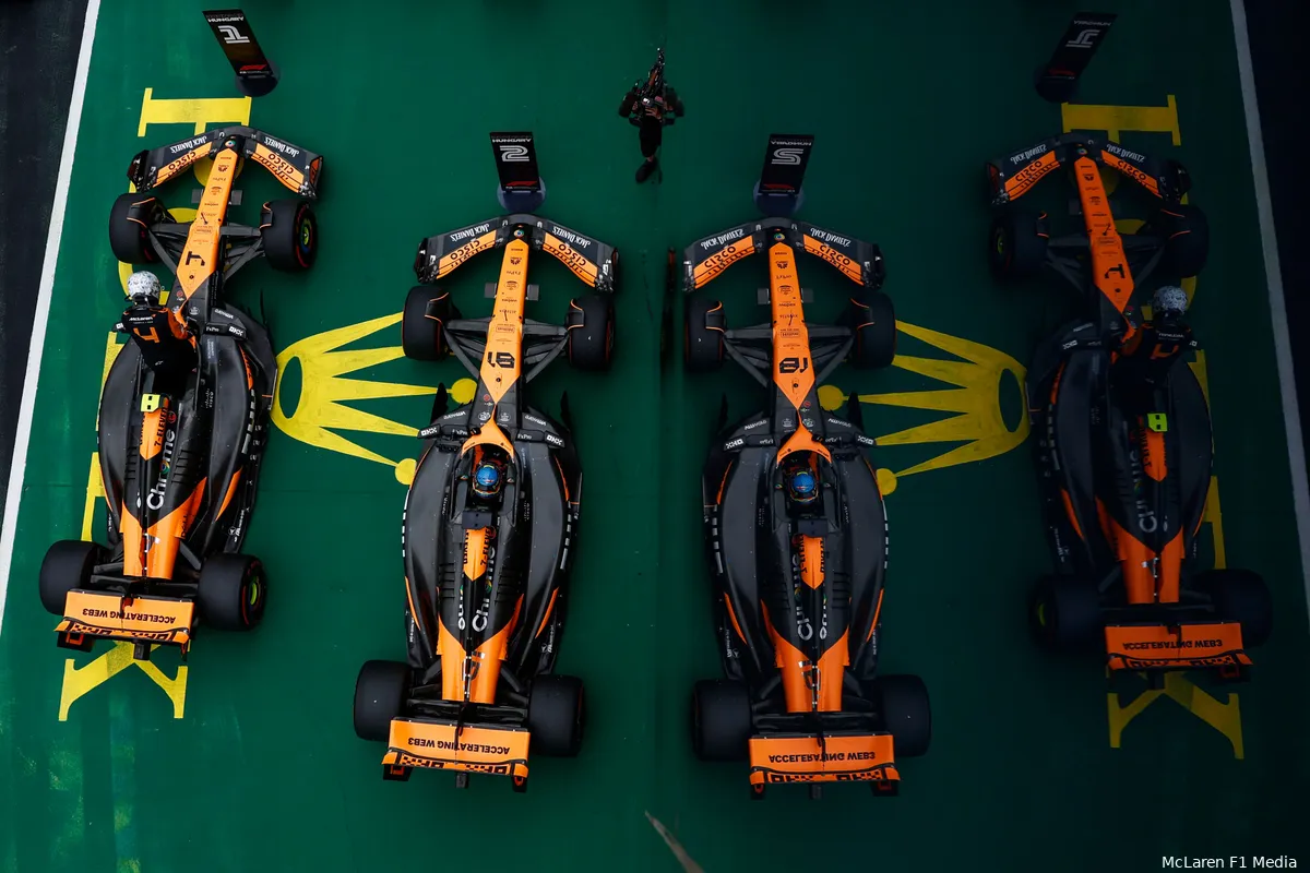 lando norris oscar piastri frontrowlockout kwalificatie hongarije