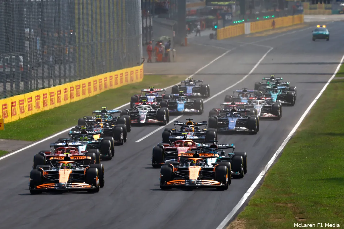 lando norris oscar piastri george russell mclaren gp italie zondag 2024