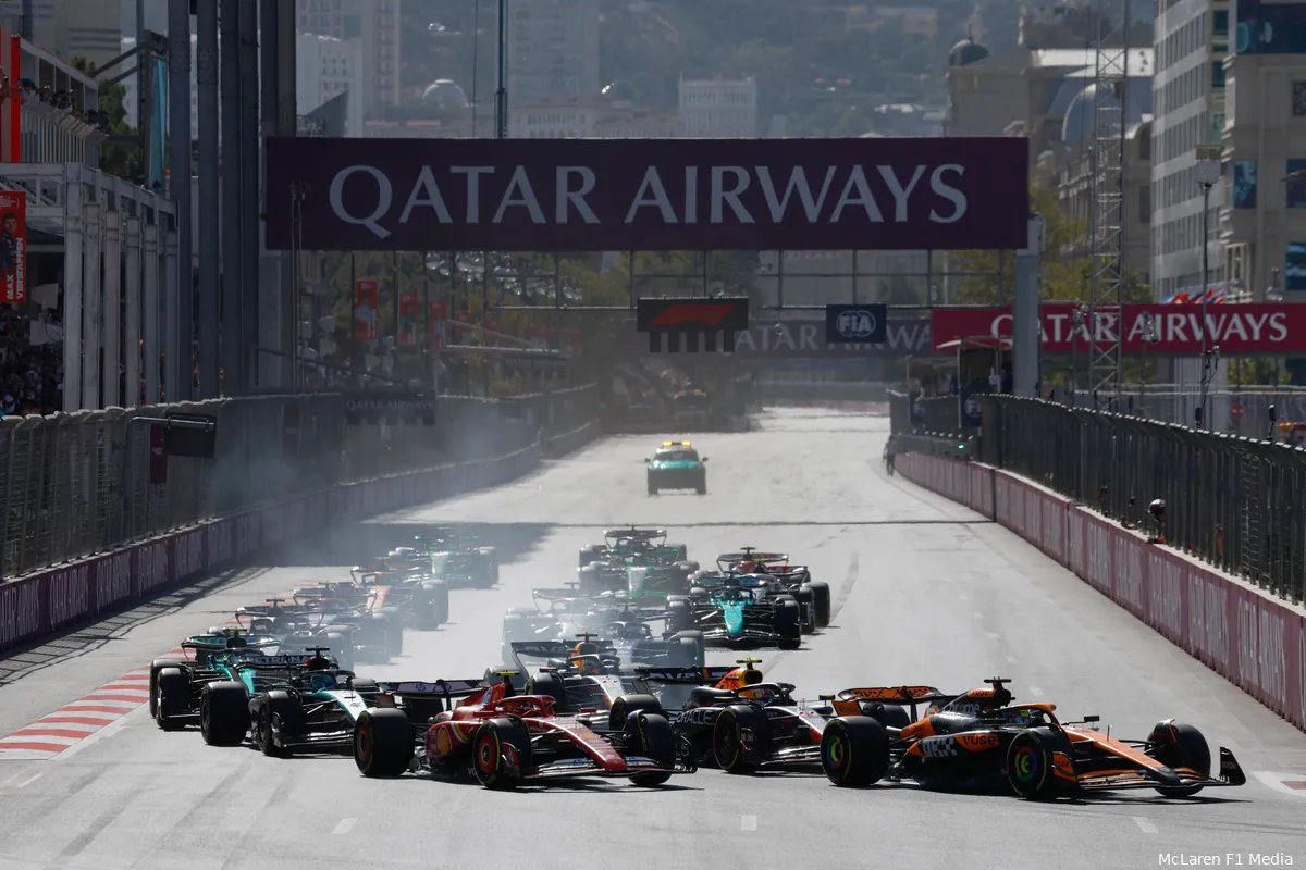 mclaren oscar piastri gp azerbeidzjan zondag 2024 start