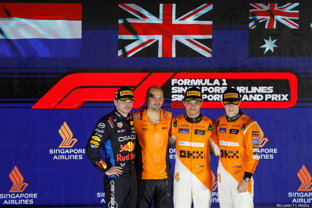 mclaren oscar piastri lando norris max verstappen red bull racing singapore gp zondag 2024 3