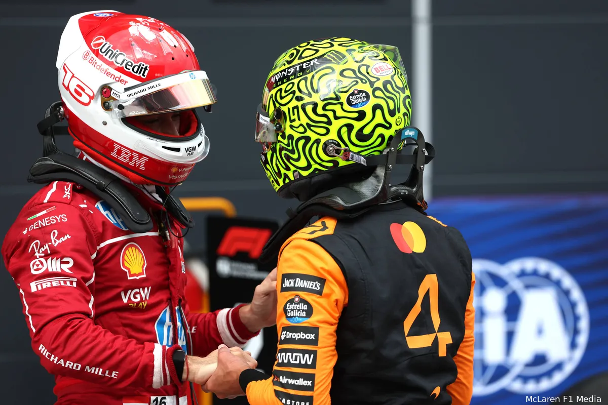 mclaren-lando-norris-charles-leclerc-ferrari-gp-hongarije-zaterdag-2025-10