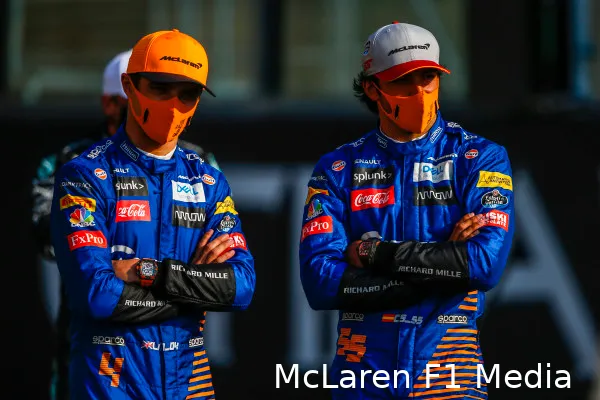 carlos sainz en lando norris