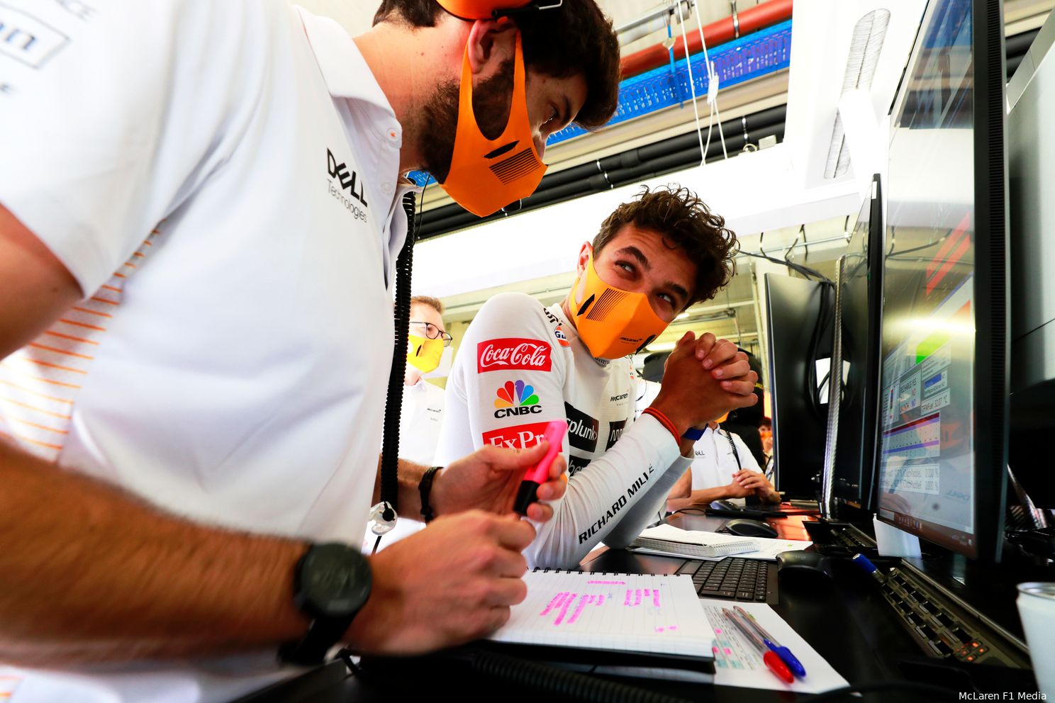 Middels gerichtere feedback aan McLaren wist Norris de MCL35M naar zijn hand te zetten. (Foto: McLaren F1 Media)