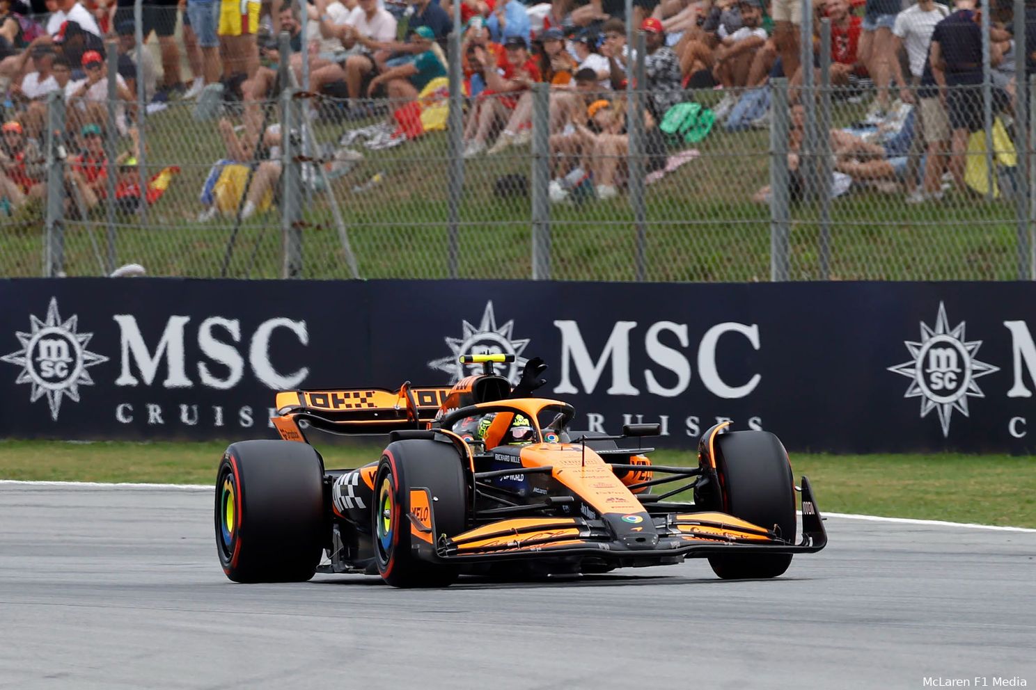 Lando Norris, kwalificatie Grand Prix van Spanje 2024, Circuit de Barcelona-Catalunya.